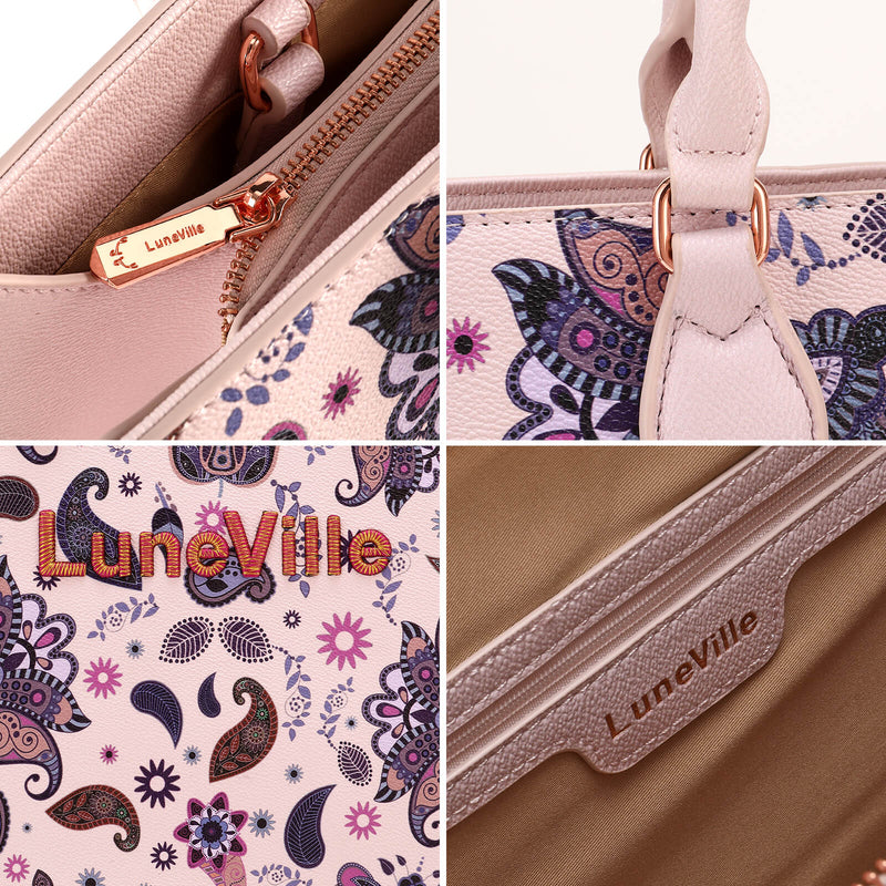 LuneVille-Women's-Tote-Shoulder-Bag-Pink